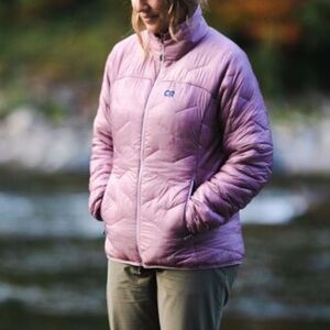 Outdoor Research SuperStrand LT Puffer Jacket Lilac Purple Women's Size Small